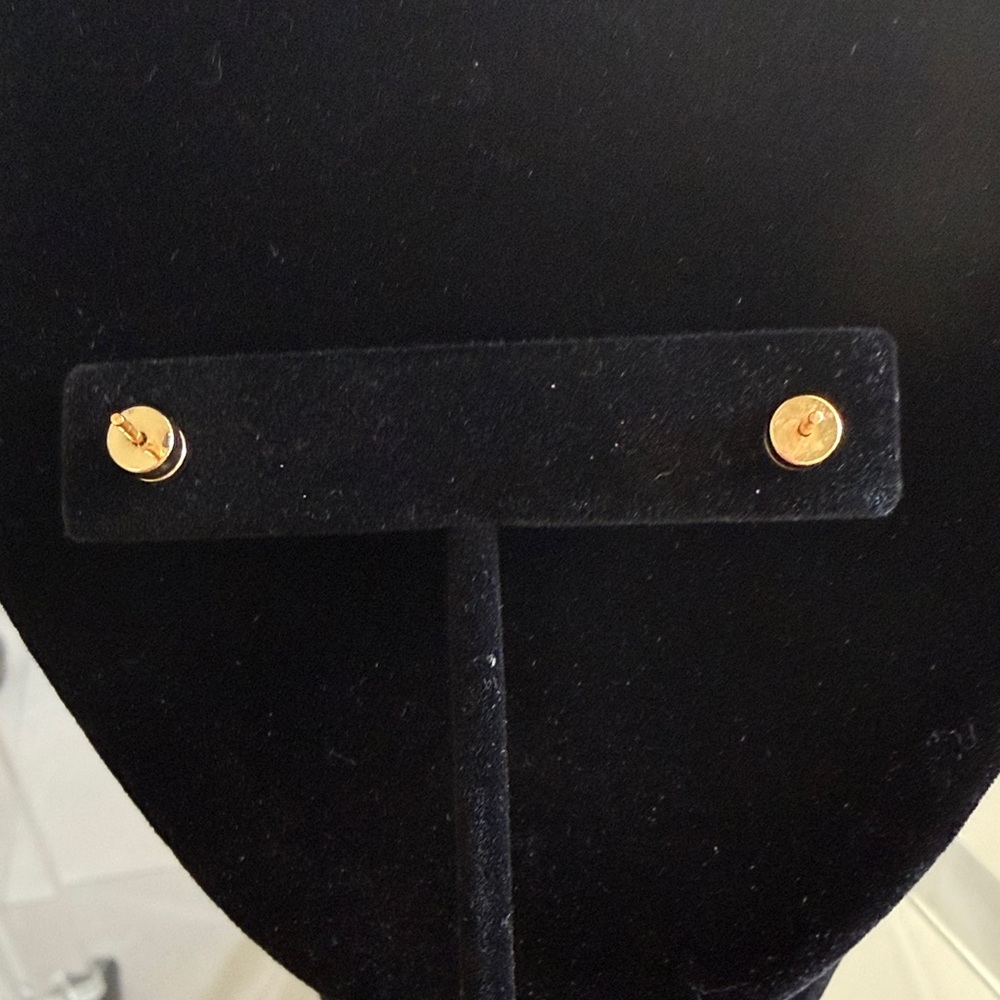 Gold-Tone Round Coin Stud Earrings - Picture 3 of 4